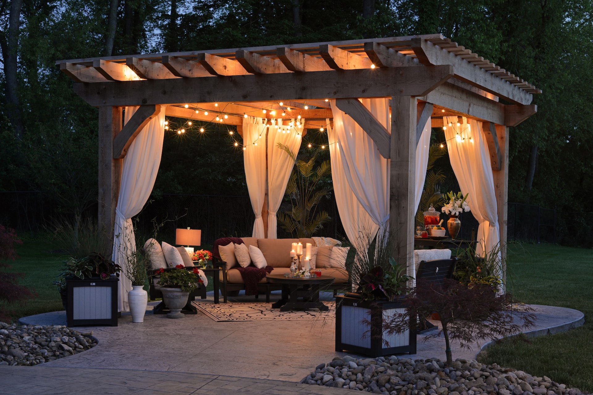 Bespoke wooden pergola in stock, billericay